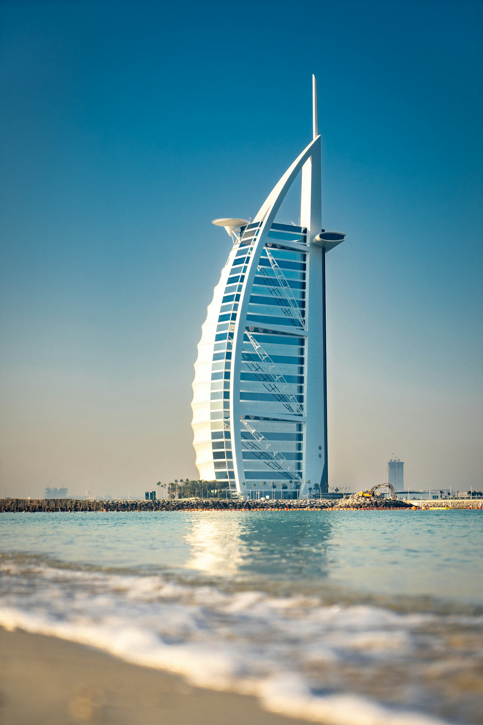 Burj Al Arab visto da praia de Jumeirah, em Dubai